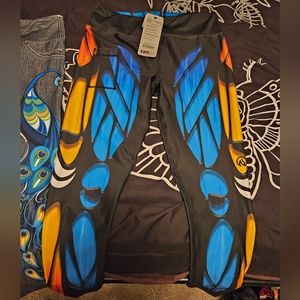 InkNBurn Soaring full length leggings NWT Size 14